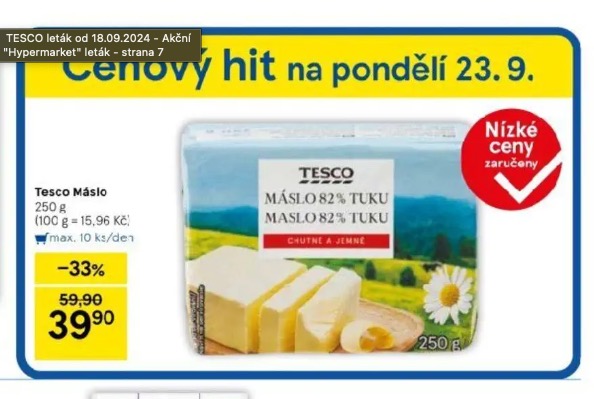 maslo ake tesco